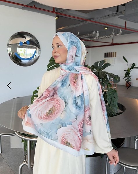 Desenli pamuk soft şal