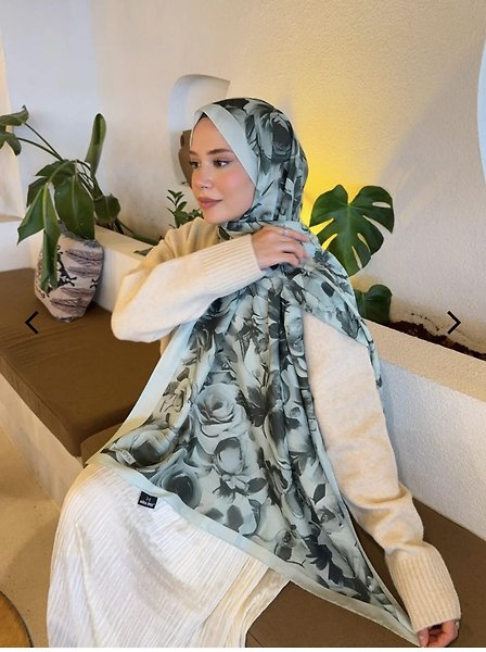 Desenli pamuklu soft şal