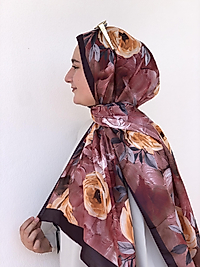 Güllü desen soft şal