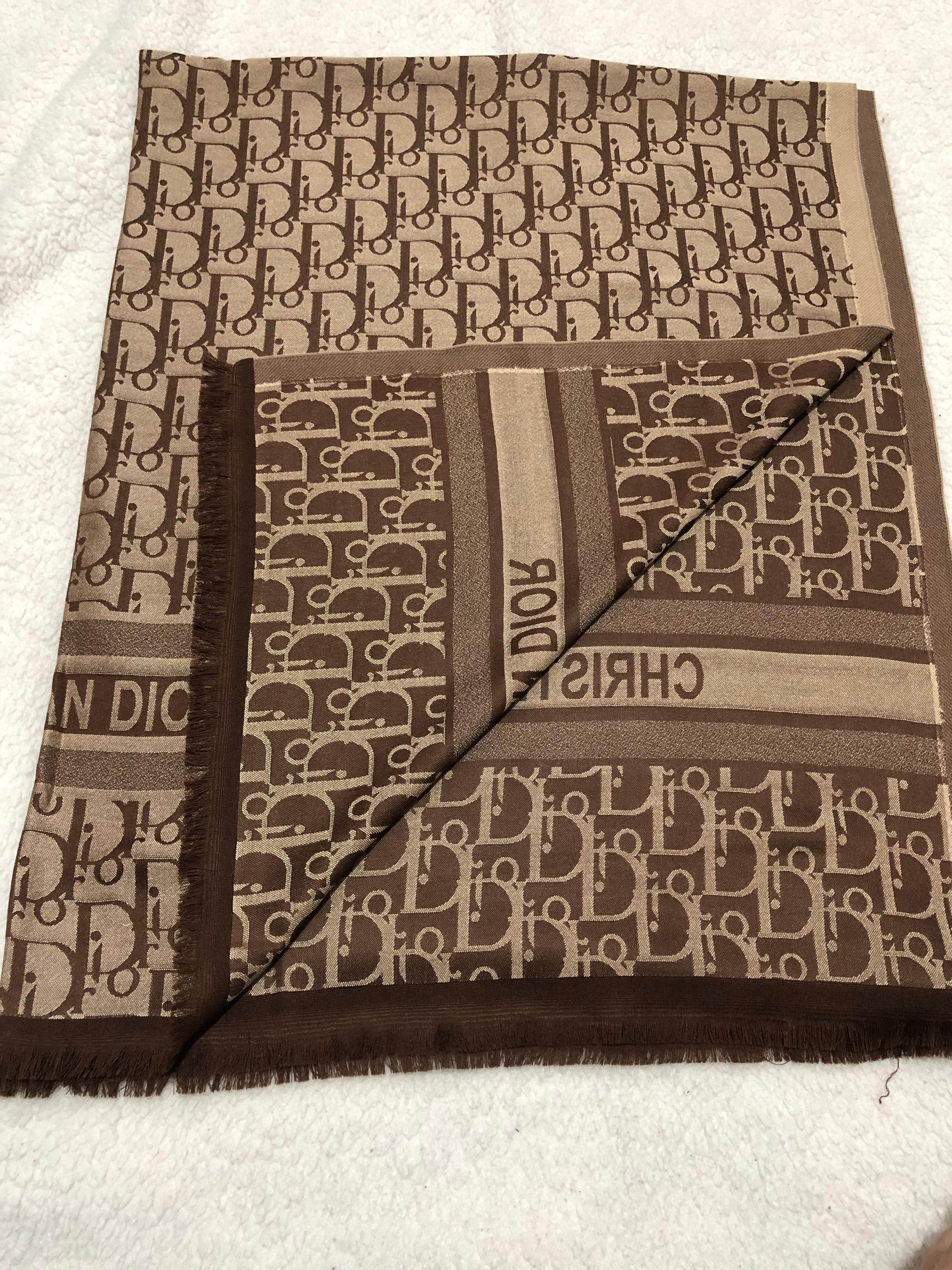 Çift taraflı pamuk Dior şal