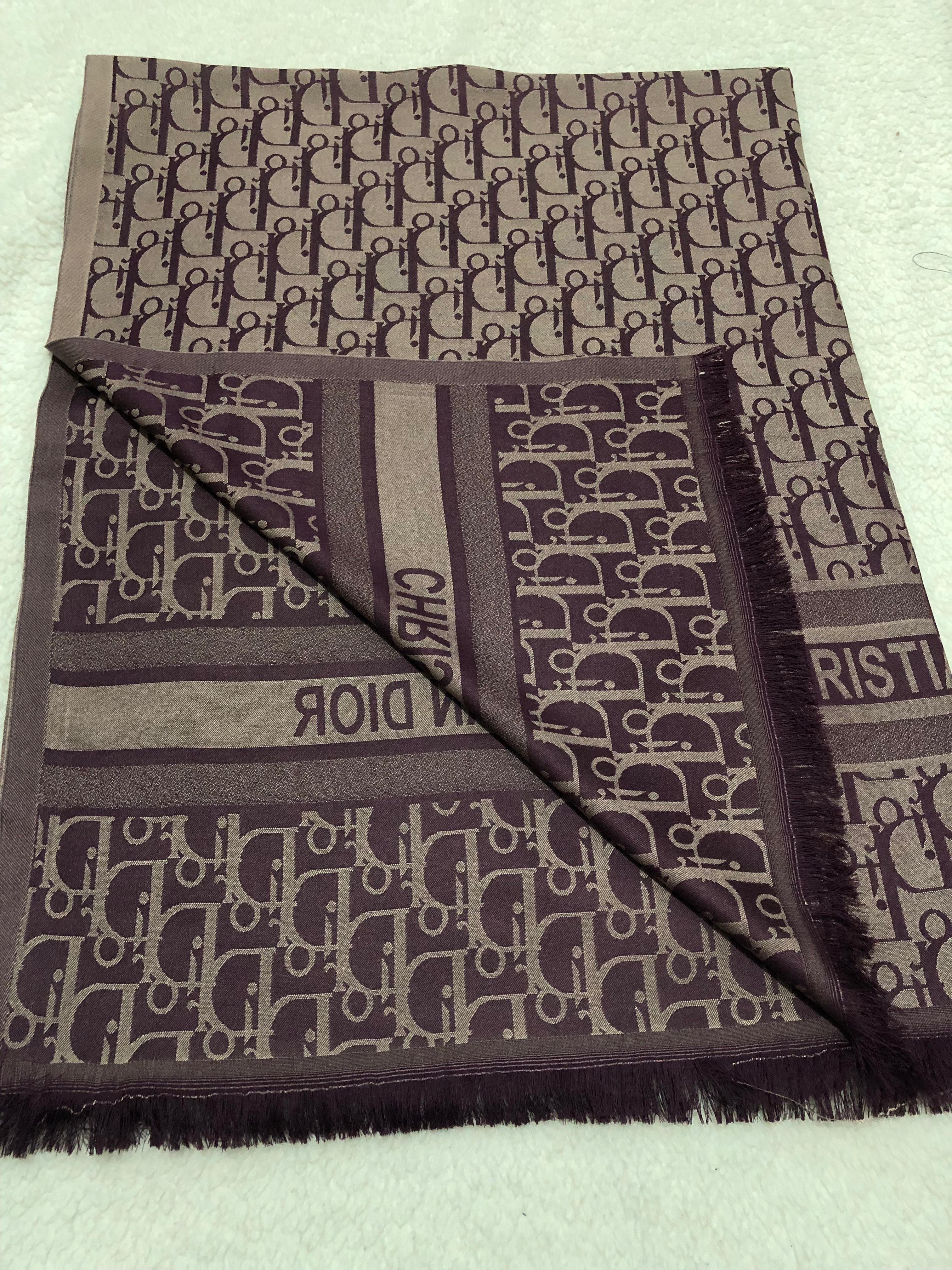 Çift taraflı pamuk Dior şal