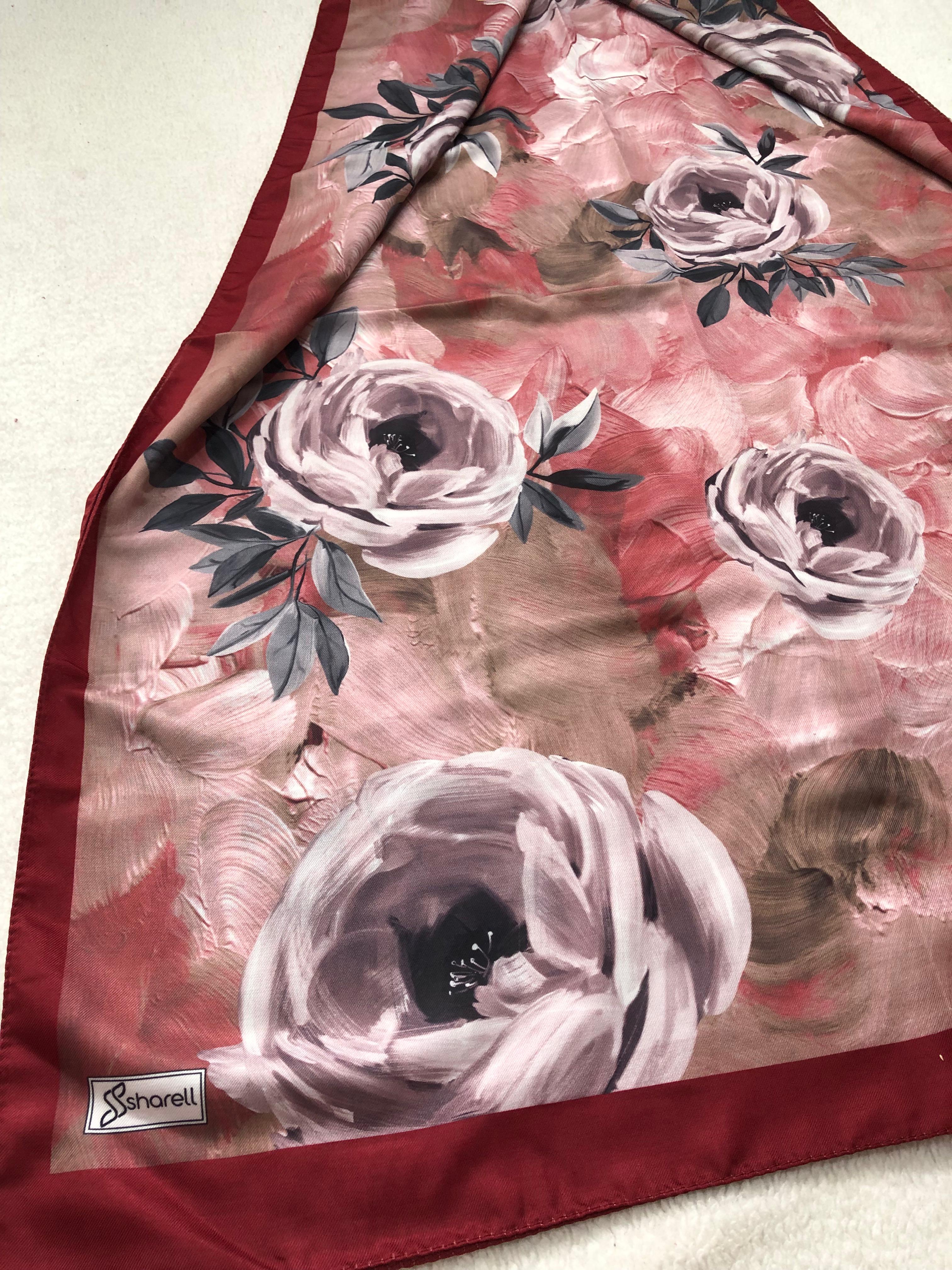 Güllü desen soft şal