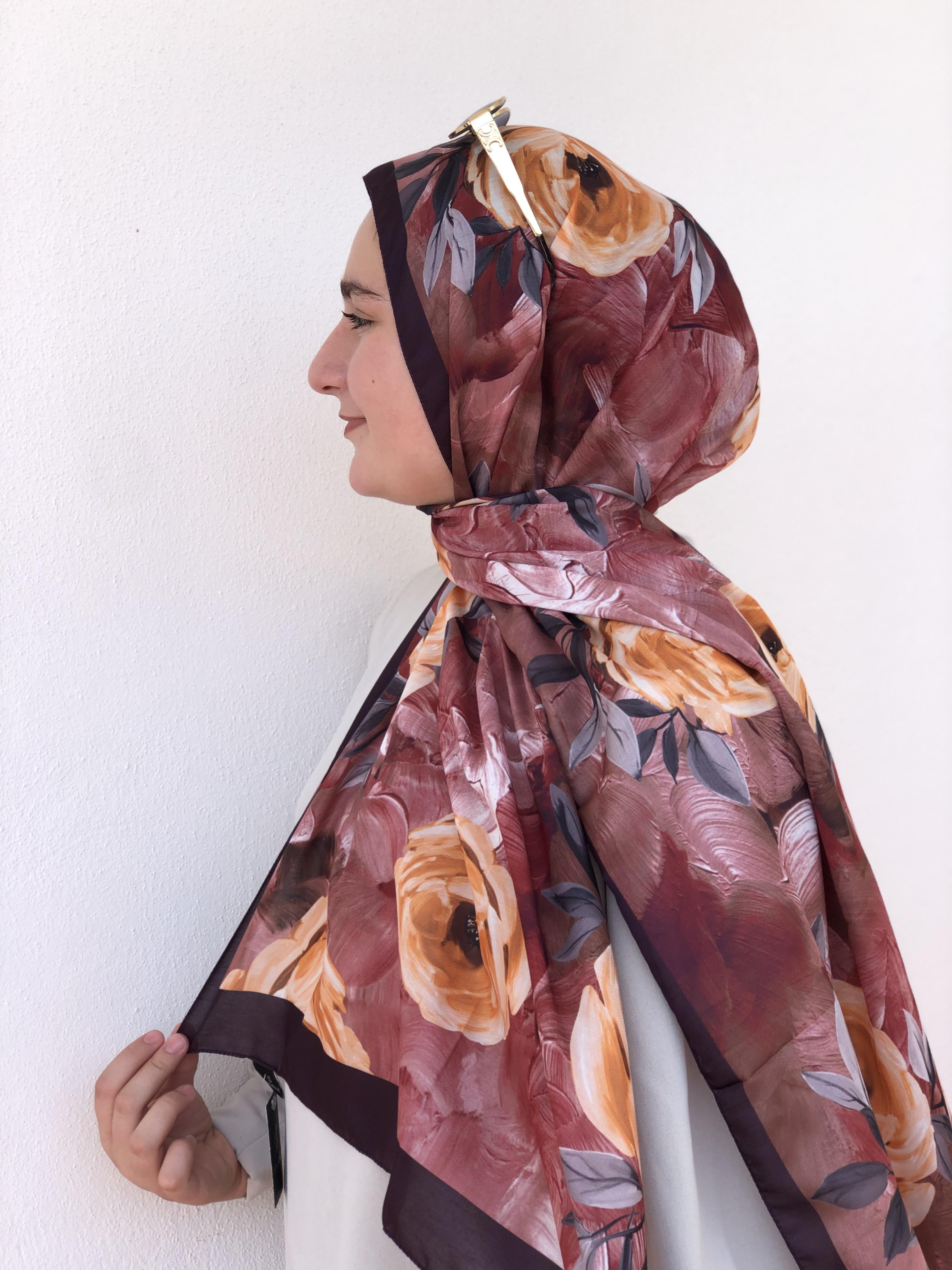 Güllü desen soft şal