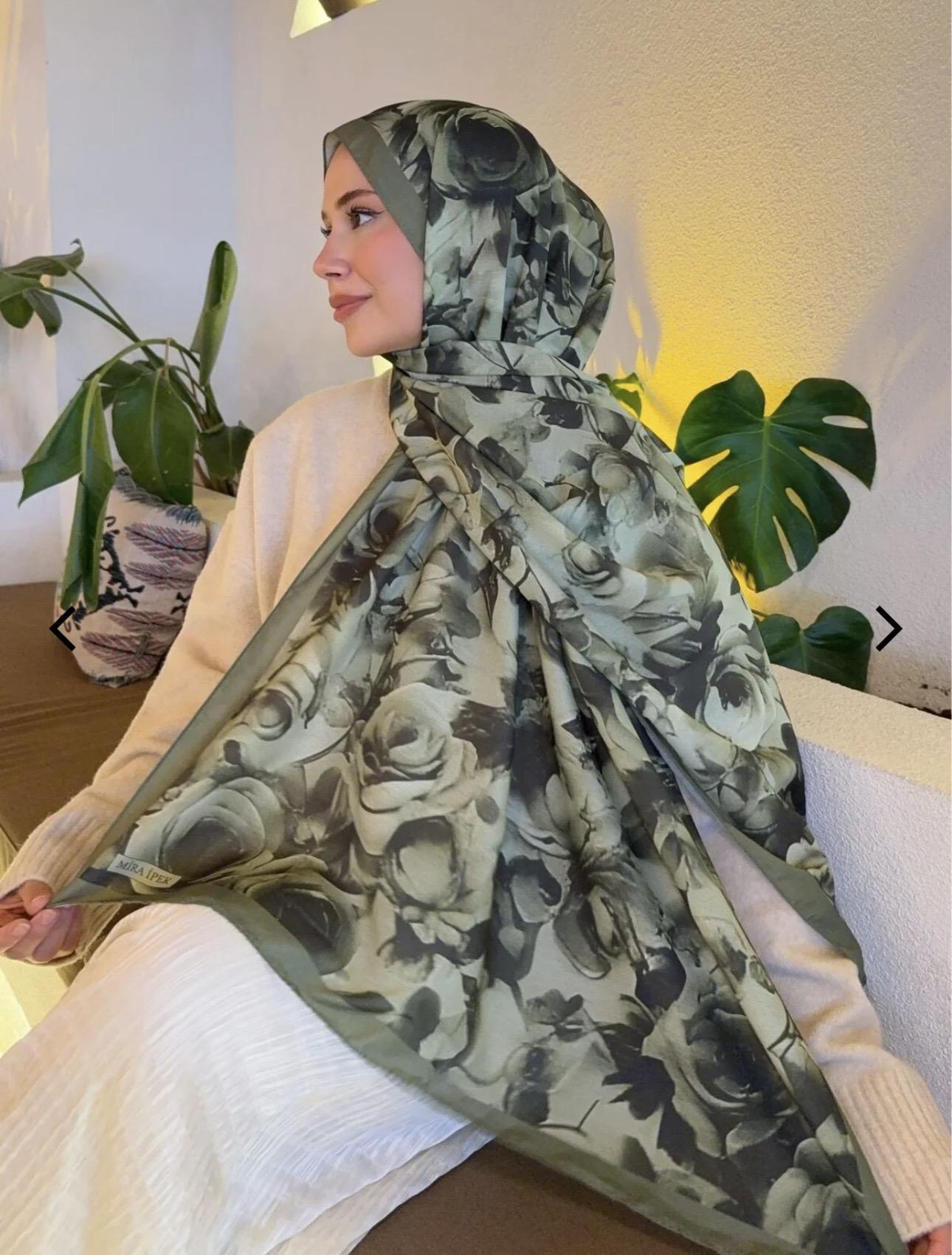 Desenli pamuk soft şal