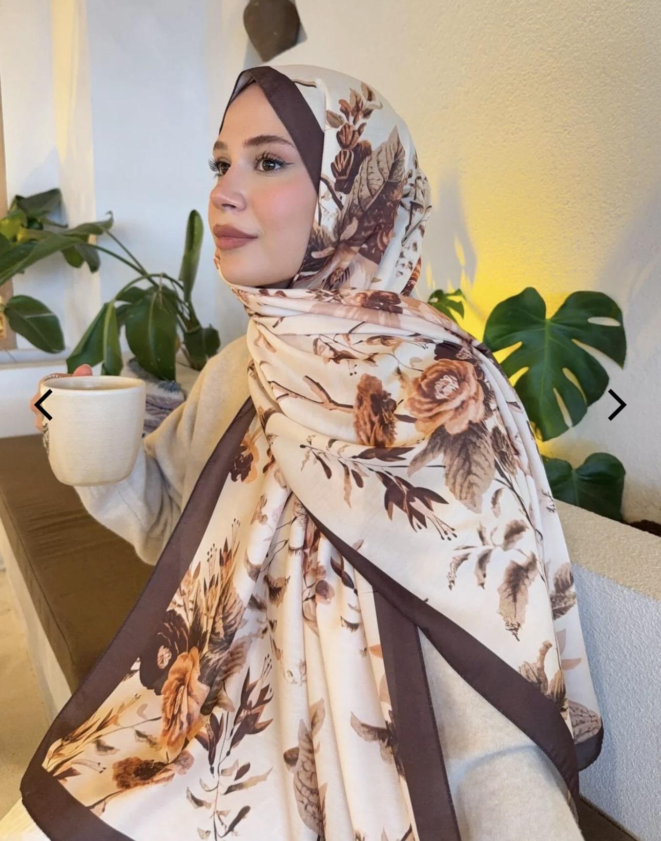 Desenli pamuk soft şal