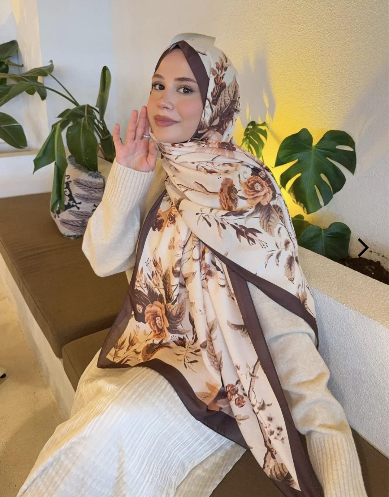 Desenli pamuk soft şal