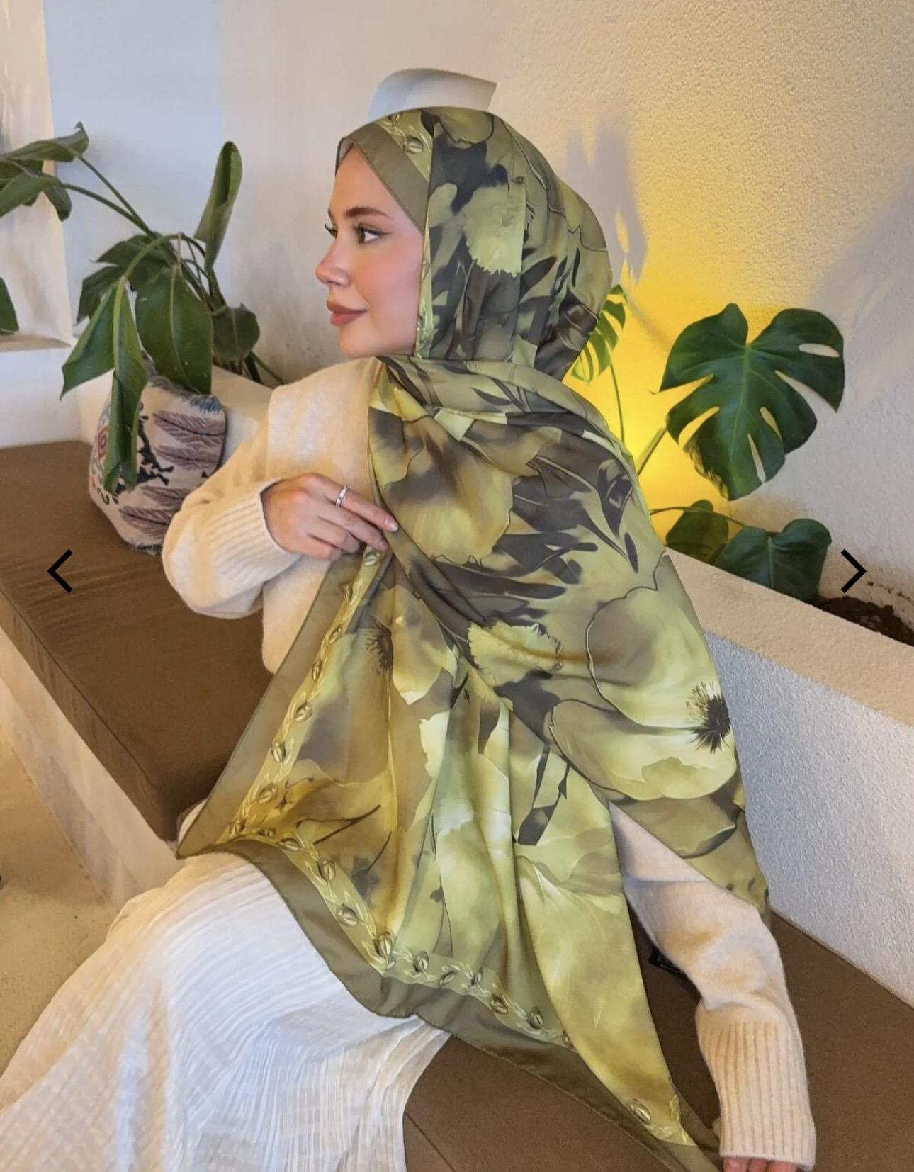 Desenli pamuk soft şal
