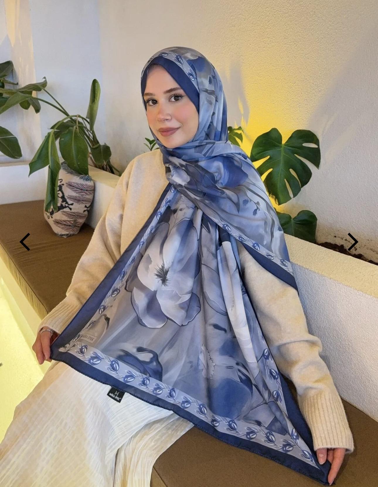 Desenli pamuk soft şal