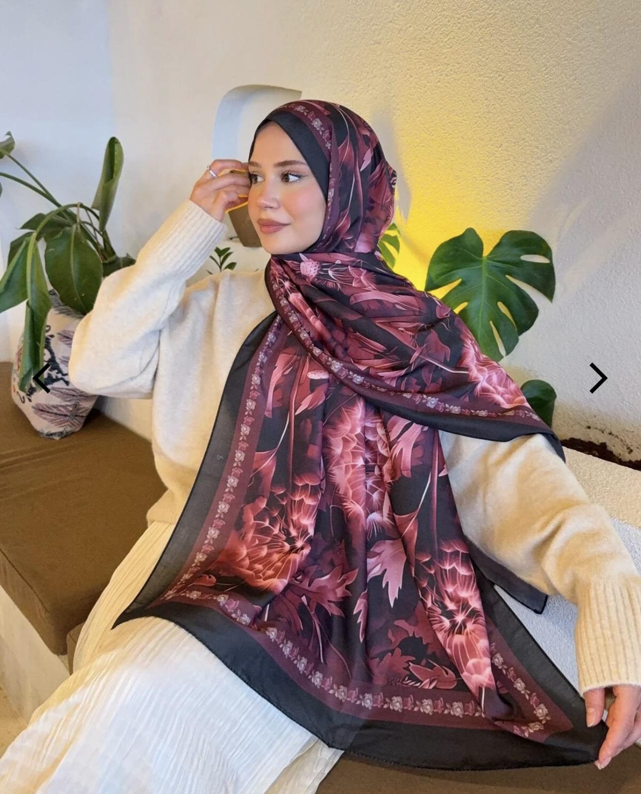 Desenli pamuk soft şal