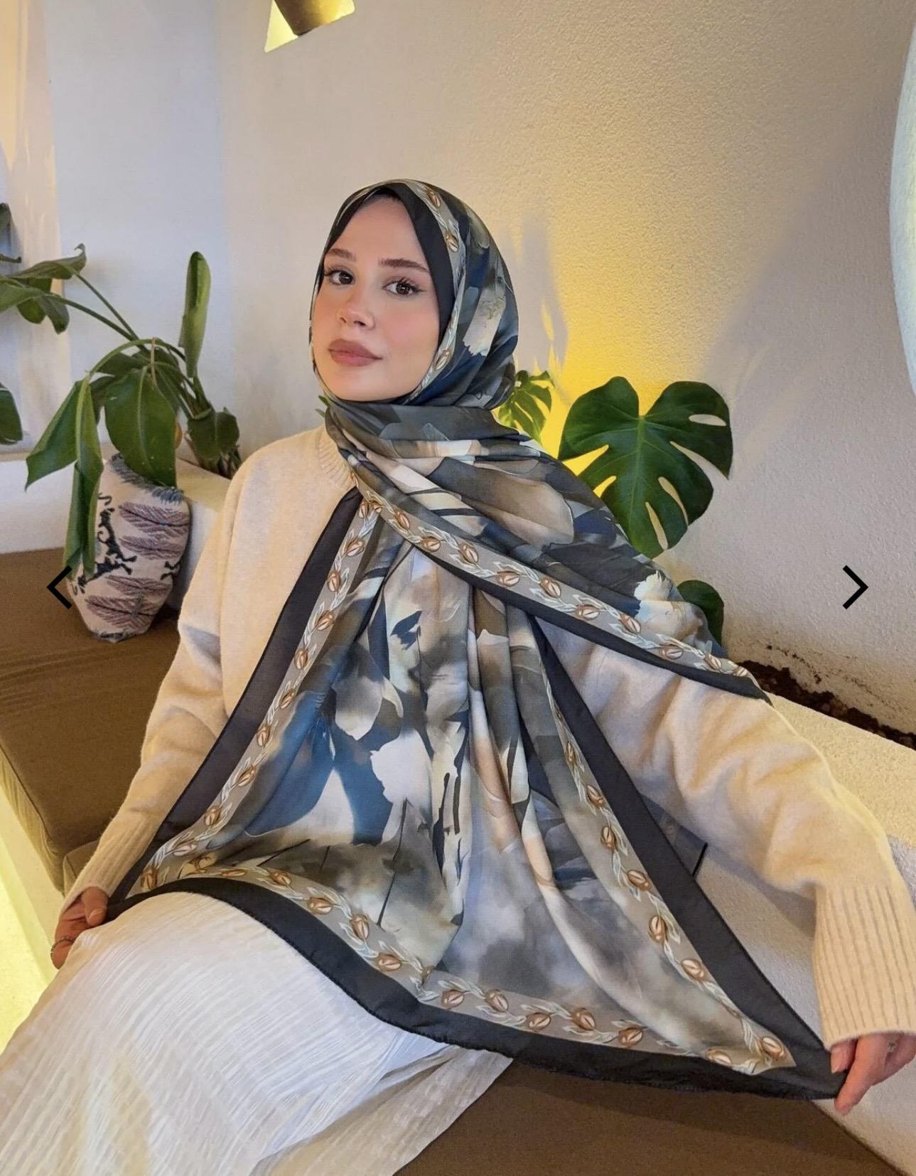 Desenli pamuk soft şal