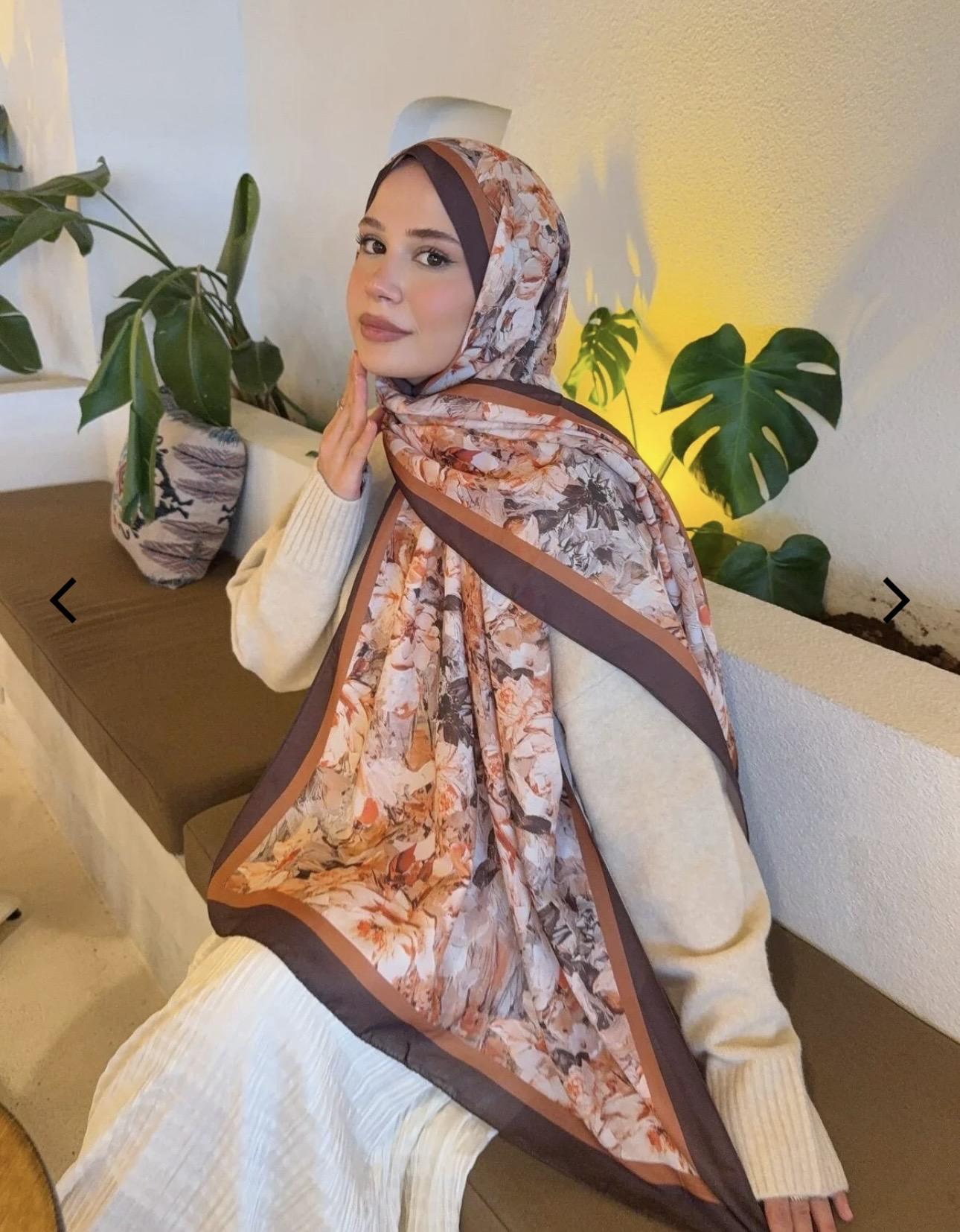 Desenli pamuk soft şal