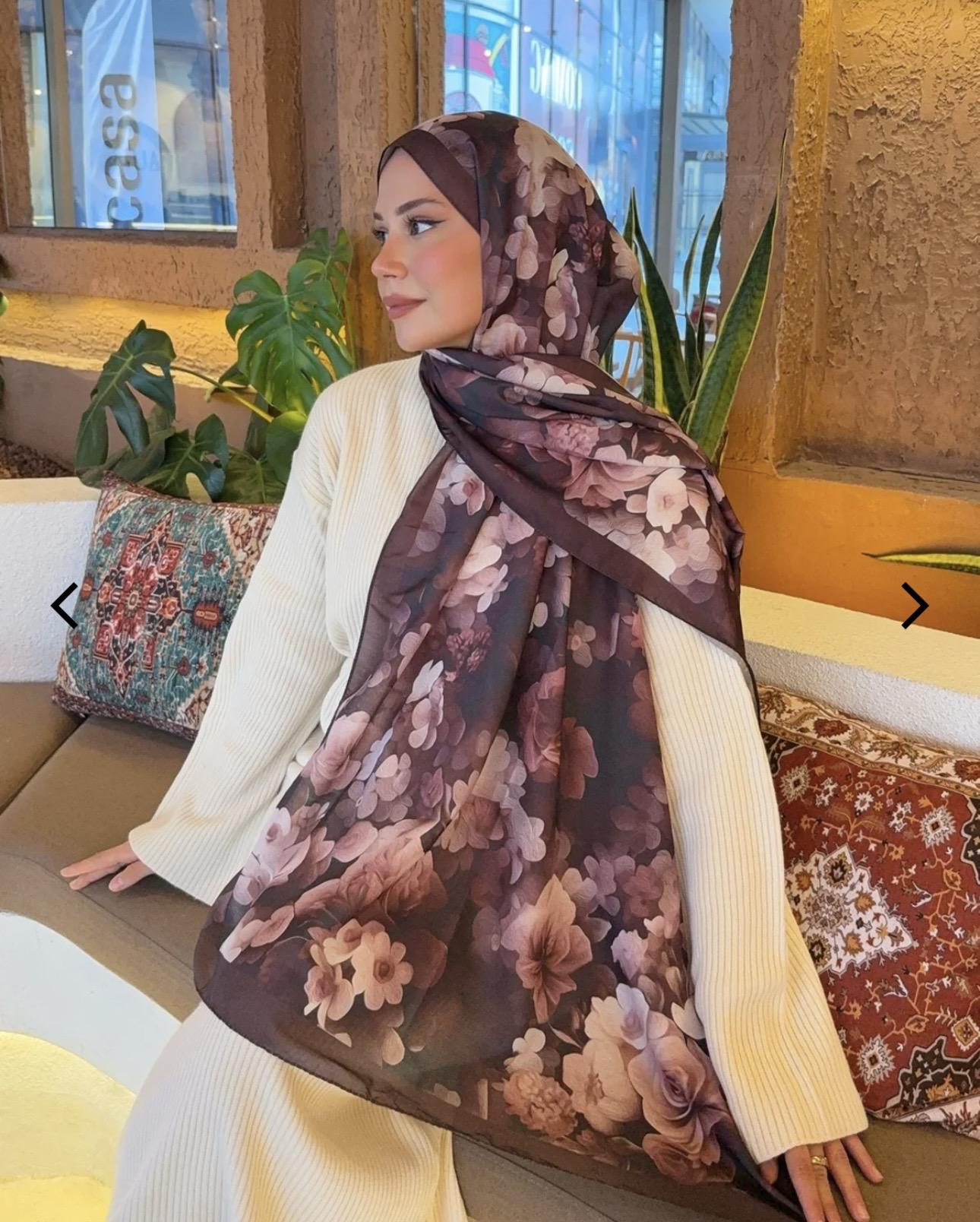 Desenli pamuk soft şal