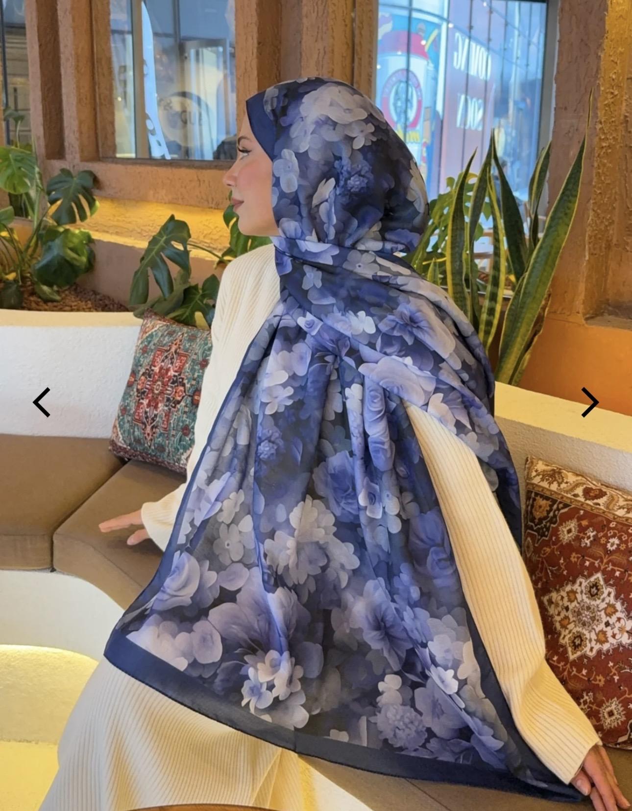 Desenli pamuk soft şal