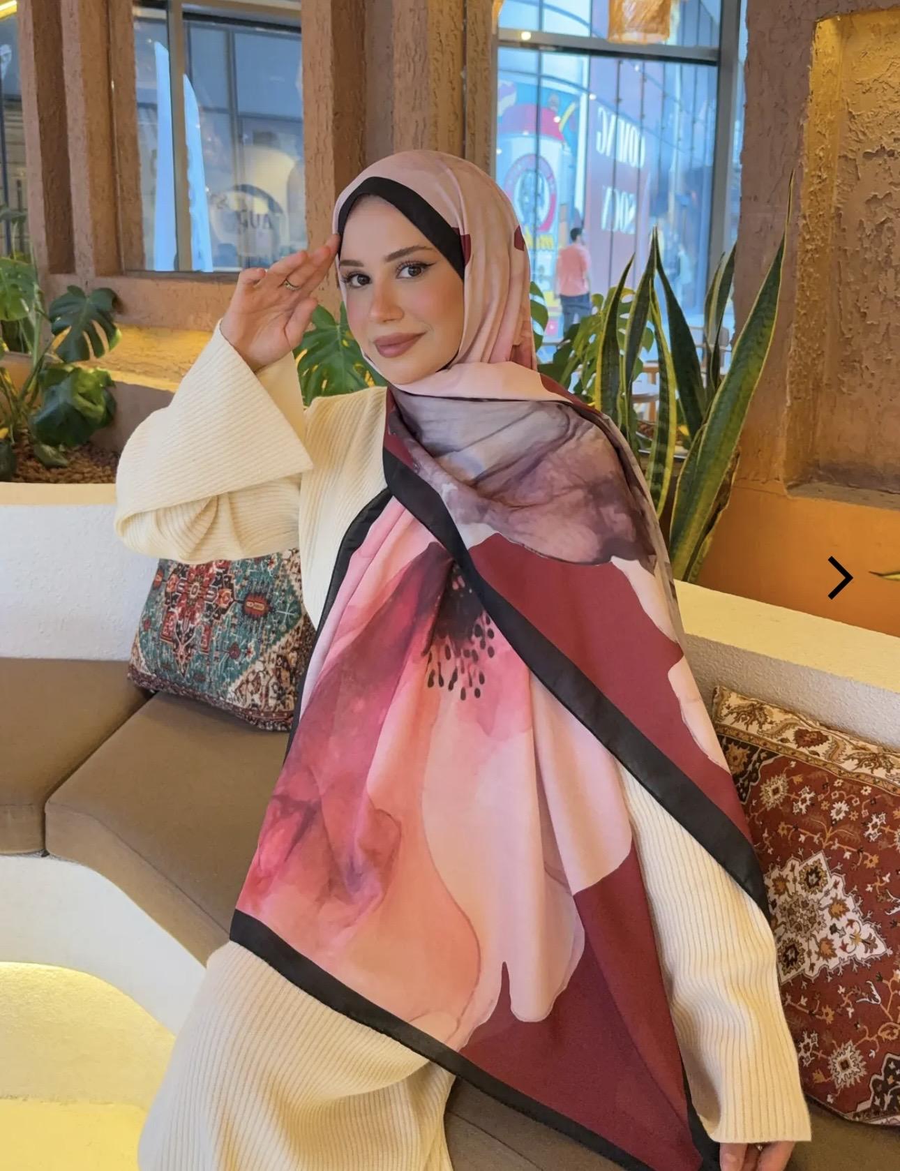 Desenli pamuk soft şal