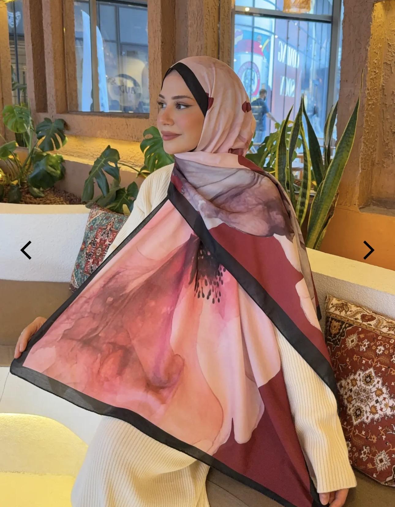 Desenli pamuk soft şal