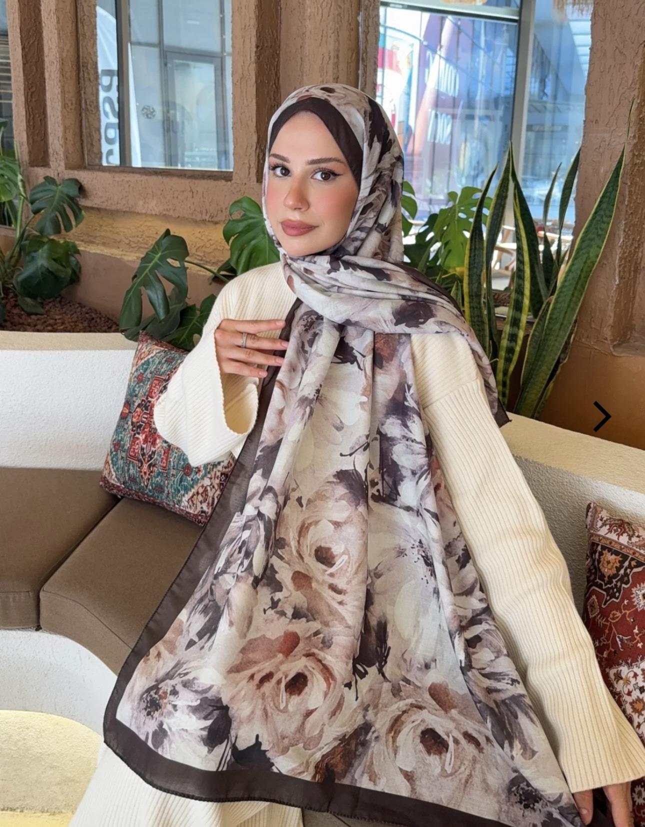 Desenli pamuk soft şal