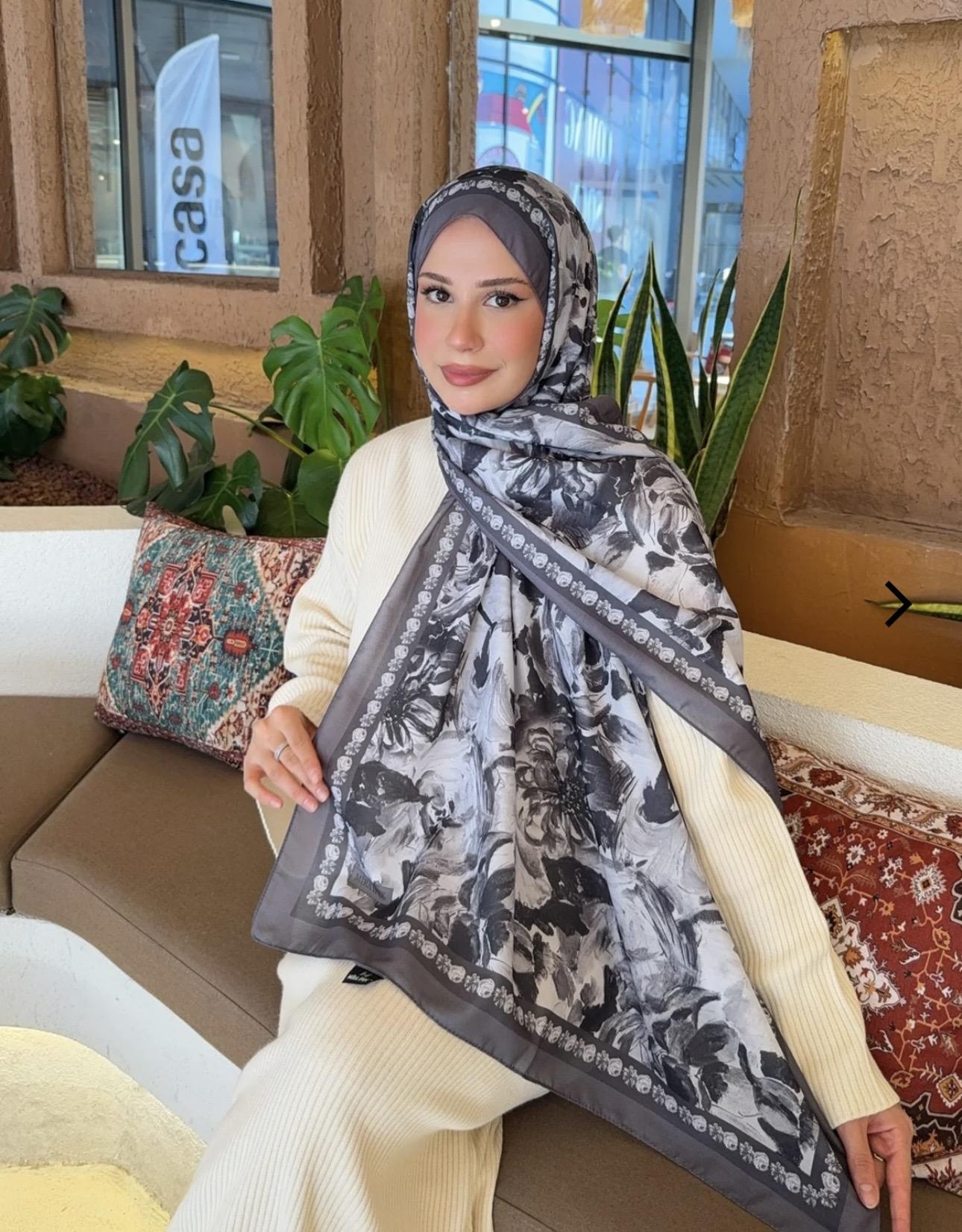 Desenli pamuk soft şal