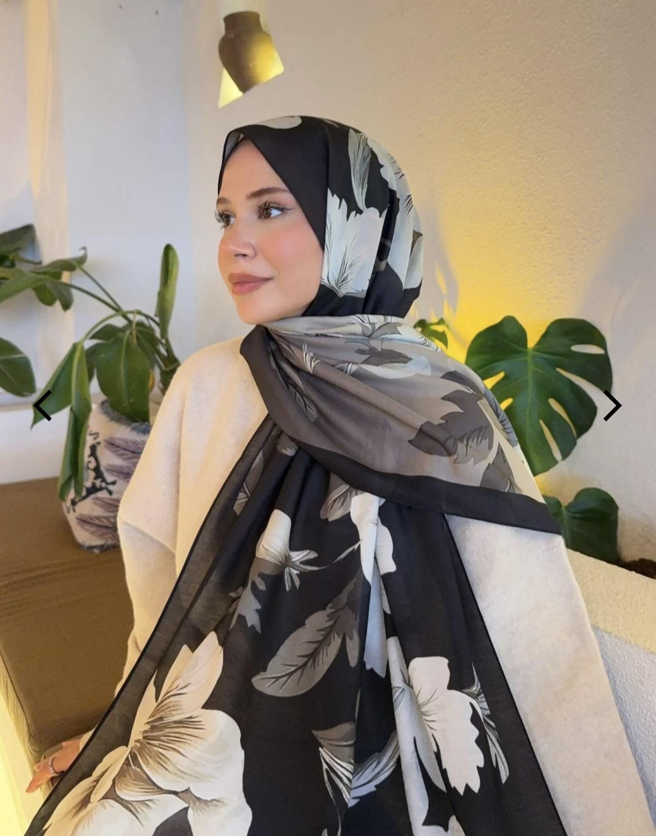 Desenli pamuk soft şal