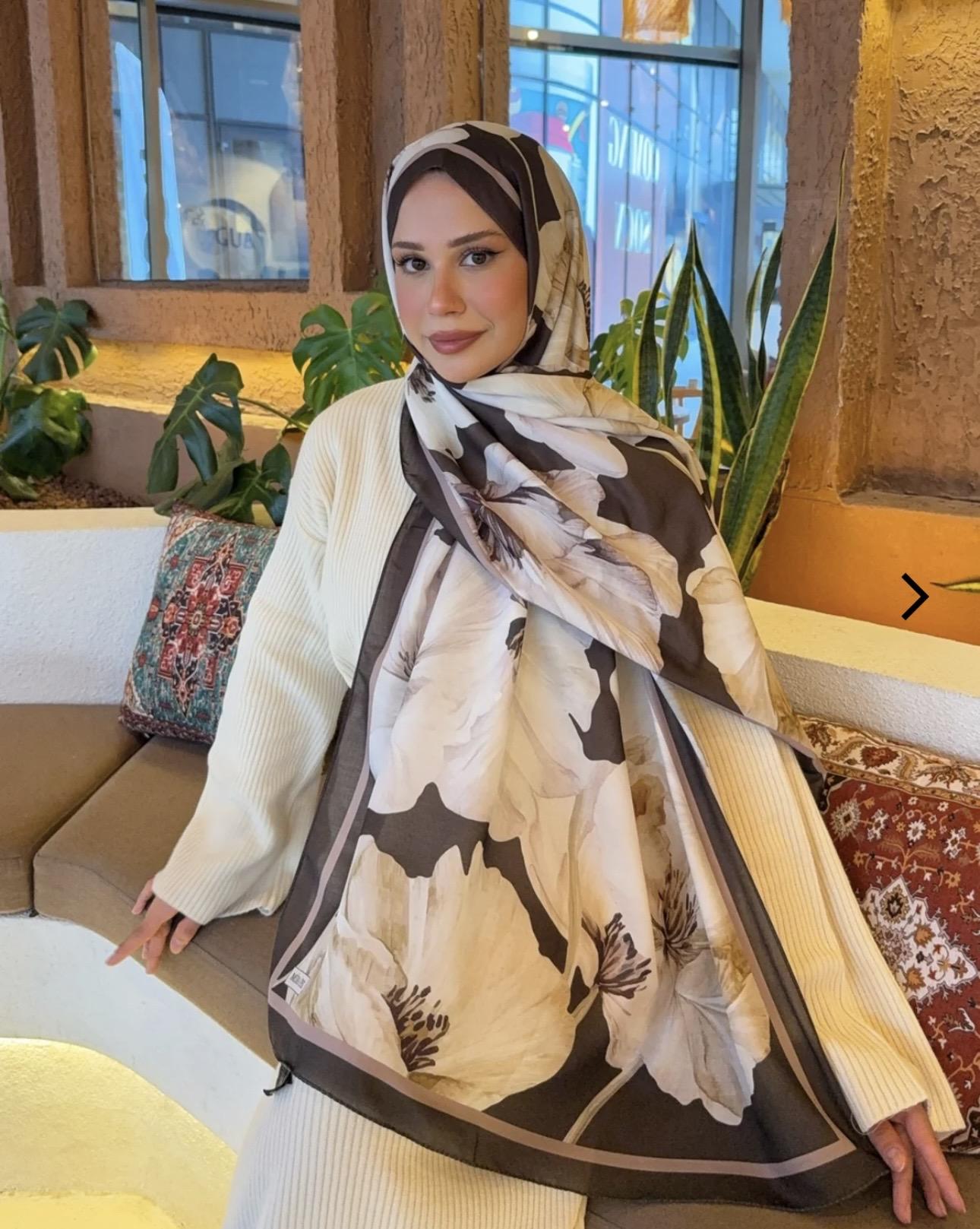 Desenli pamuk soft şal