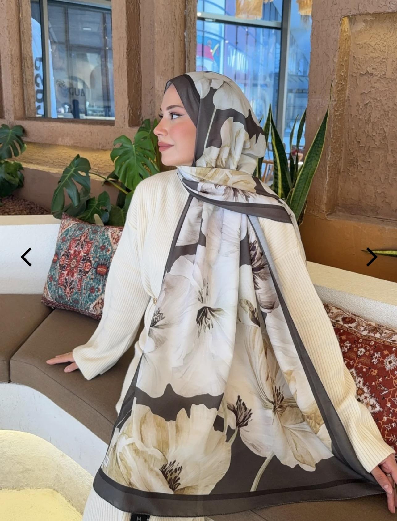 Desenli pamuk soft şal